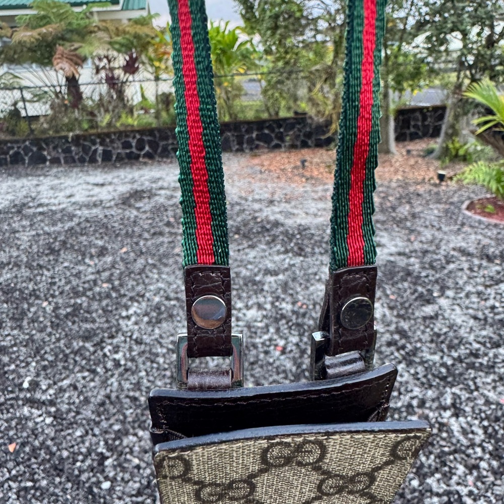 Gucci GG Supreme Canvas ID Holder Lanyard Neck Pouch - Picture 4 of 6